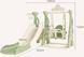Дитячий ігровий комплекс "Акула" Bambi 3в1 білий з оливковим (гірка-гойдалка-баскетбол). WM19083A-5 фото 4