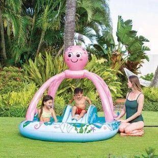 Надувной игровой центр Intex 56138 &laquo;Осьминог&raquo;, 234 х 183 х 150 см, с горкой для спуска и фонтаном 56138 фото