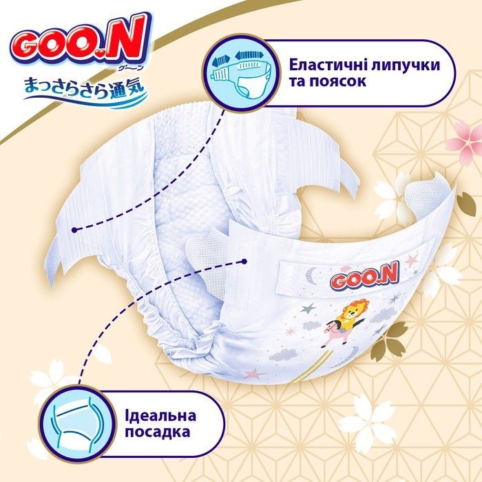 Подгузники Goo.N Premium Soft для детей (размер 3(M), 5-9 кг, 64 шт) F1010101-154 фото