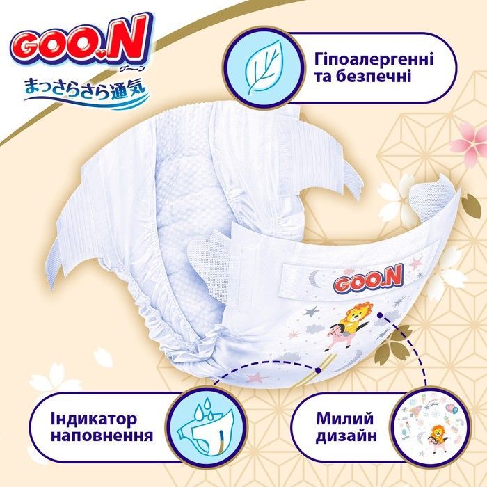 Подгузники Goo.N Premium Soft для детей (размер 3(M), 5-9 кг, 64 шт) F1010101-154 фото