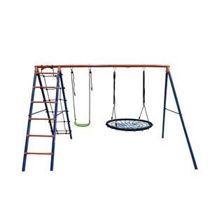 Детский игровой комплекс с 2 качелями и стремянкой Spoko SP-S05 разноцветная 42401003 фото