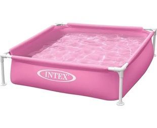 Каркасный бассейн Intex 57172, 122 х 122 х 30 см, розовый. 57172 фото