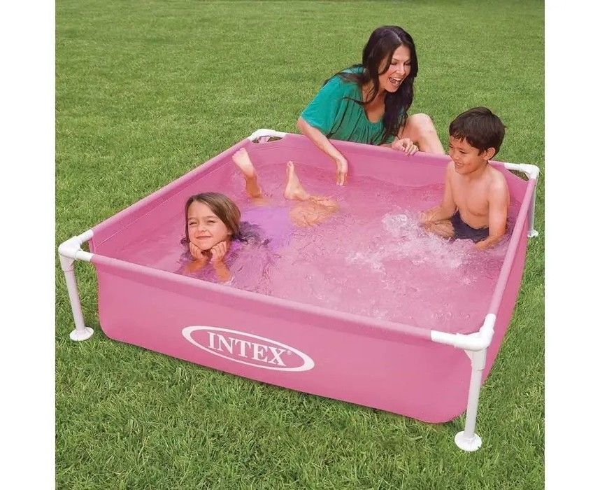 Каркасный бассейн Intex 57172, 122 х 122 х 30 см, розовый. 57172 фото