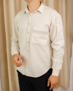 Чоловіча сорочка з вишивкою Меридіан  0002228 фото