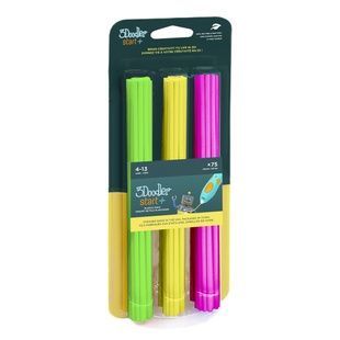 Набір стрижнів для 3D-ручки 3Doodler Start &ndash; Мікс (75 шт: зелений, жовтий, рожевий) 3DS-ECO-MIX4-75 фото