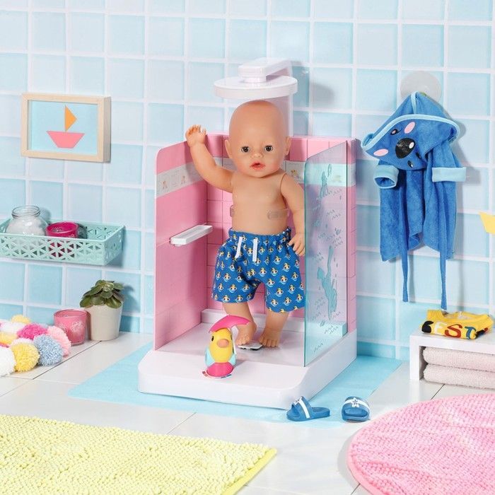 Автоматична душова кабінка для ляльки Baby Born - Купаємося з качечкою 830604 фото
