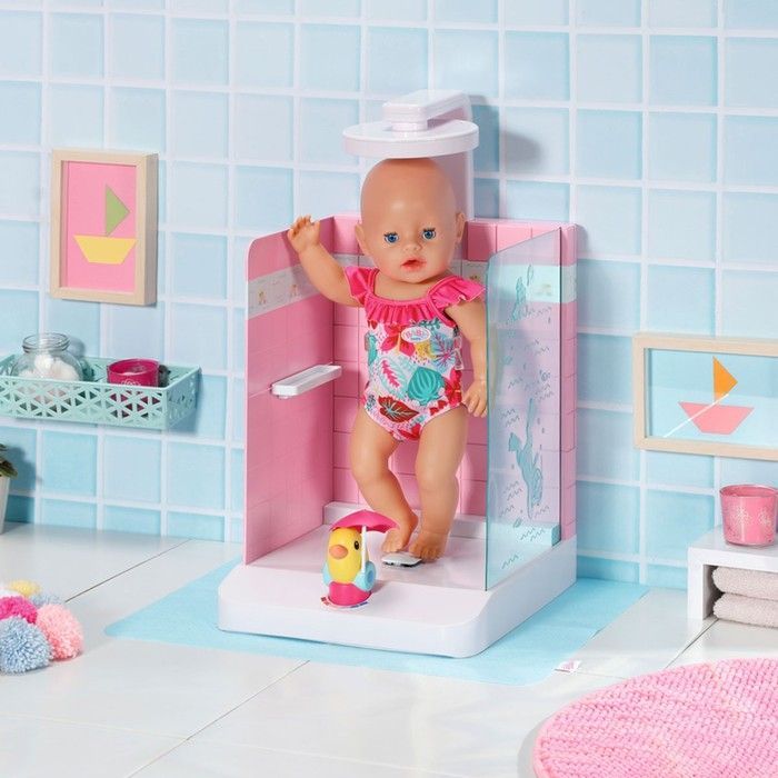 Автоматична душова кабінка для ляльки Baby Born - Купаємося з качечкою 830604 фото