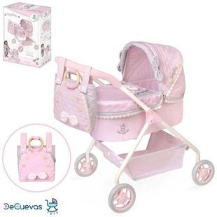 Коляска для ляльки DeCuevas Sophie з люлькою, сумкою та кошиком для іграшок  86075 фото