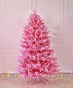 Ялинка штучна Super Lux Marshmallow Pink засніжена 220 см &mdash; HVOYA 110S/220/MMPS фото