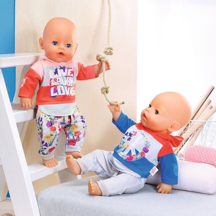 Набор одежды для куклы BABY born - Трендовый спортивный костюм (розовый) 826980-1 фото