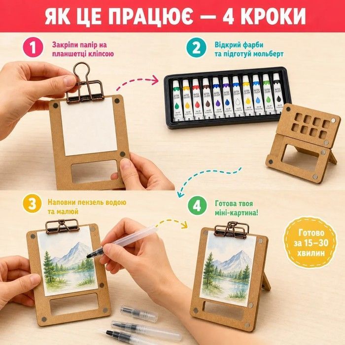 Портативный мини-набор для акварельной живописи IN-003 фото