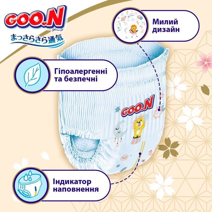 Трусики-підгузки Goo.N Premium Soft (розмір 3(M), 7-12 кг, 50 шт) F1010101-156 фото