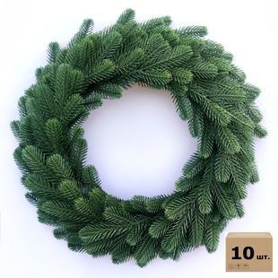 Венки хвойные рождественские Traditional литые d-40 см зелёные (упаковка 10 шт.) 2152N/40/10/G фото