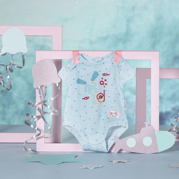 Одяг для ляльки BABY born - Боді S2 (блакитне) 830130-2 фото
