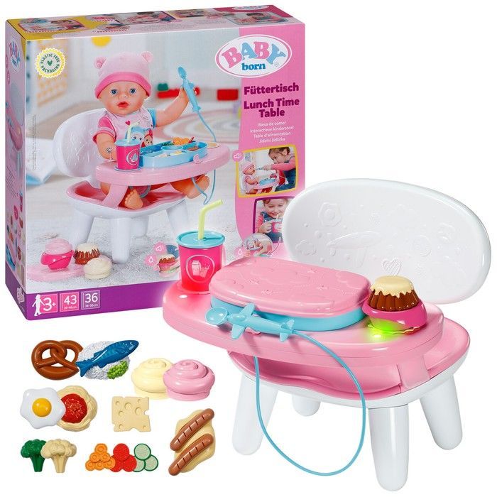 Интерактивный столик для кормления куклы Baby Born S2 &ndash; Время обеда (свет, звук) 840634 фото