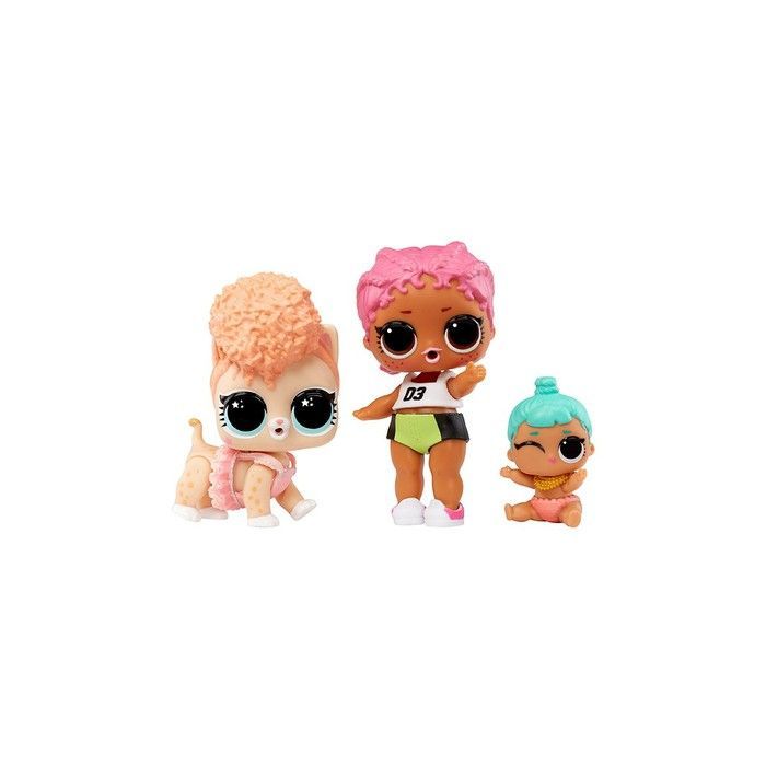 Набор игровых фигурок L.O.L. Surprise! серии OPP Tot + Pet + Lil Sis - Спайки, Китти, Лил Дженни 987895 фото