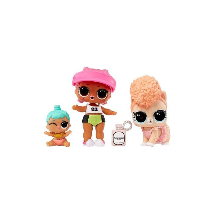 Набор игровых фигурок L.O.L. Surprise! серии OPP Tot + Pet + Lil Sis - Спайки, Китти, Лил Дженни 987895 фото