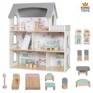 Дерев&rsquo;яний ляльковий будиночок CozyHouse з меблями  2796161317 фото
