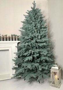Ялинка штучна Lux лита 220 см блакитна з металевою підставкою 110L/220/B фото