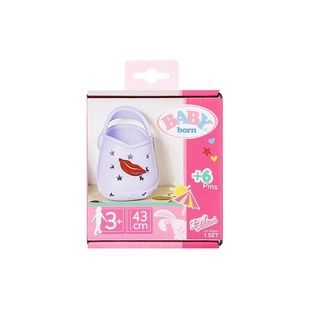 Взуття для ляльки BABY BORN - Сандалі зі значками (бузкові) 831809-2 фото