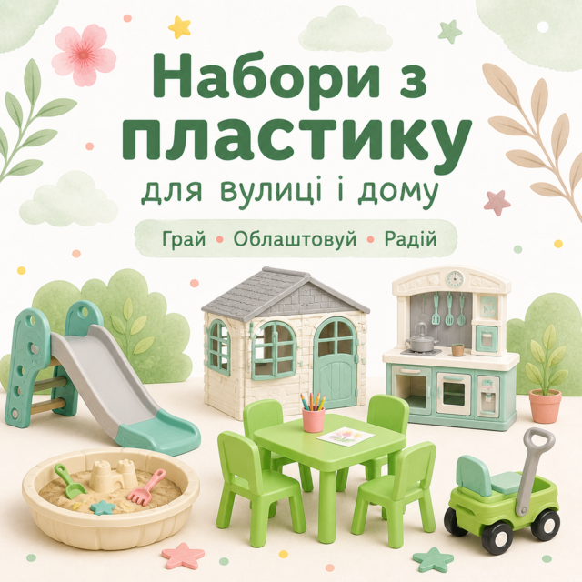 Набори з пластику для вулиці і дому