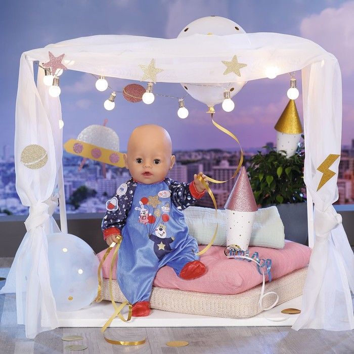 Одежда для куклы BABY born - Праздничный комбинезон (синий) 831090-2 фото