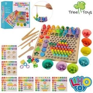 Обучально-развивающий набор 8в1 Limo Toy Tree Toys - мозаика, рыболов, сортер, цифры, формы  MD 2514 фото