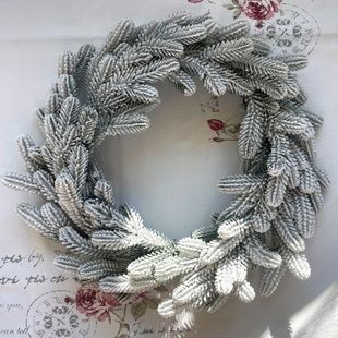Венок новогодний рождественский Traditional из литой хвои d-50 см заснеженный 2152/50/GS фото