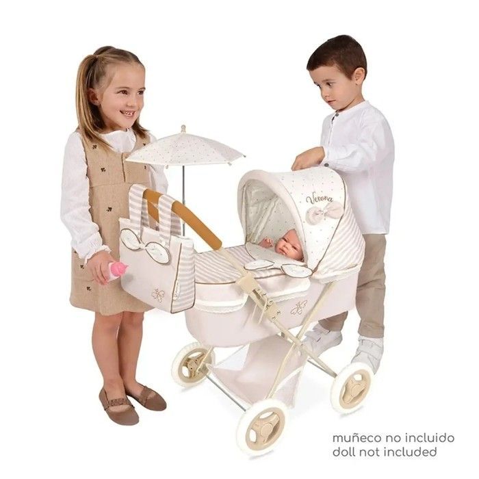Коляска для ляльок DeCuevas Verona 85078 з сумкою та парасолькою 85078 фото
