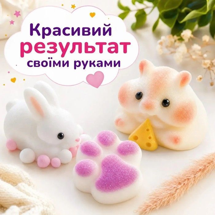 Антистресс-сквиши &laquo;Хомяк, Кролик, Лапка&raquo; &mdash; набор для творчества SL-002 фото