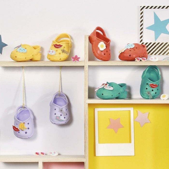 Взуття для ляльки BABY BORN - Сандалі зі значками (червоні) 831809-4 фото