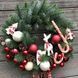 Венок новогодний рождественский Premium из литой хвои d-45 см зелёный 102/45/G фото 3